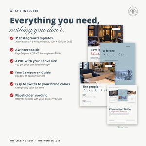 Instagram Templates, Editable Canva Social Media Posts for Property Managers & Leasing Offices | The Winter Edit, Seasonal Templates image 5