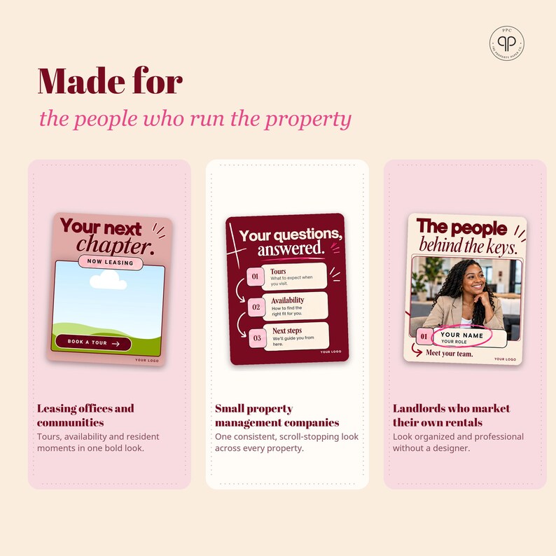 Instagram Templates for Property Managers, 50 Editable Canva Posts for Landlords, Leasing Offices & Rentals zdjęcie 17