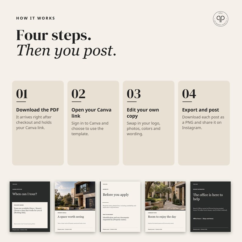 Apartment Instagram Templates, 30 Editable Canva Social Media Templates for Property Managers | Modern Edit image 10