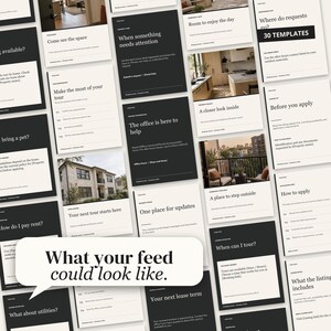 Apartment Instagram Templates, 30 Editable Canva Social Media Templates for Property Managers | Modern Edit image 2