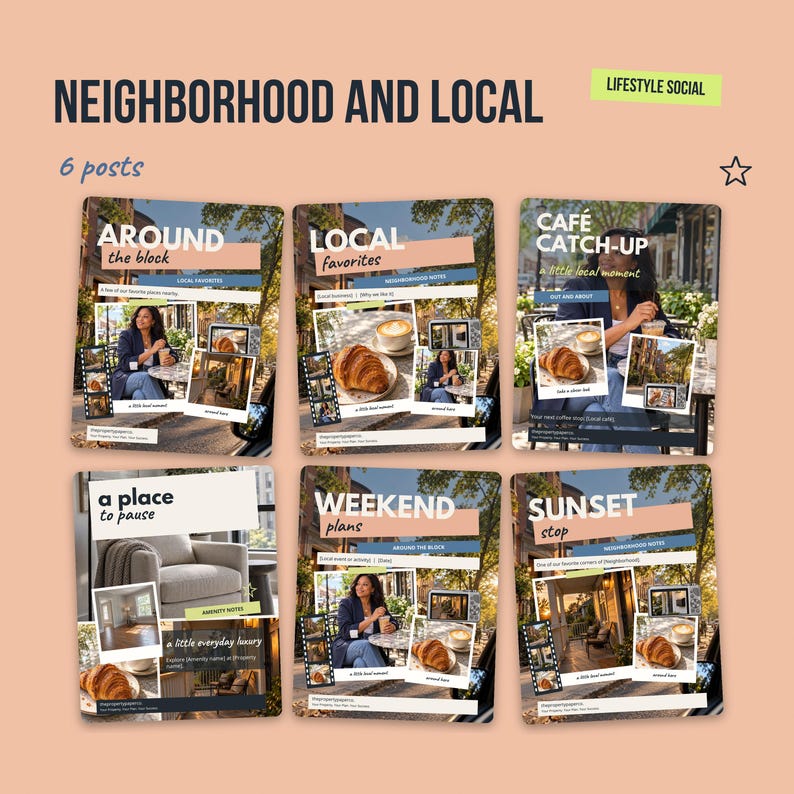 30 Editable Canva Instagram Templates for Leasing Offices, Property Managers (Lifestyle Social Style) imagem 14