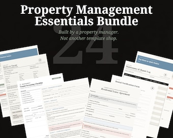 Property Management Forms Bundle | Landlord Lease, Screening, Financial Trackers