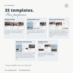 Instagram Templates, Editable Canva Social Media Posts for Property Managers & Leasing Offices | The Winter Edit, Seasonal Templates image 3