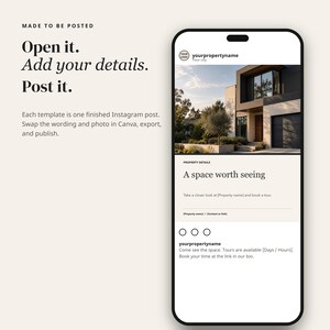 Apartment Instagram Templates, 30 Editable Canva Social Media Templates for Property Managers | Modern Edit image 8