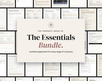 Property Management Essentials Bundle, 23 Fillable Landlord Forms & Excel Trackers