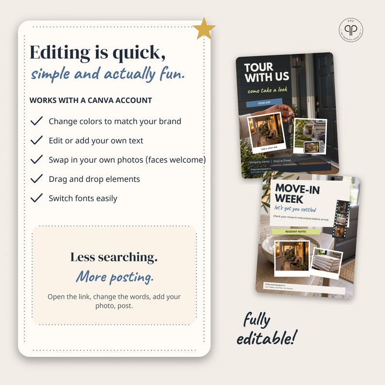 30 Editable Canva Instagram Templates for Leasing Offices, Property Managers (Lifestyle Social Style) imagem 6