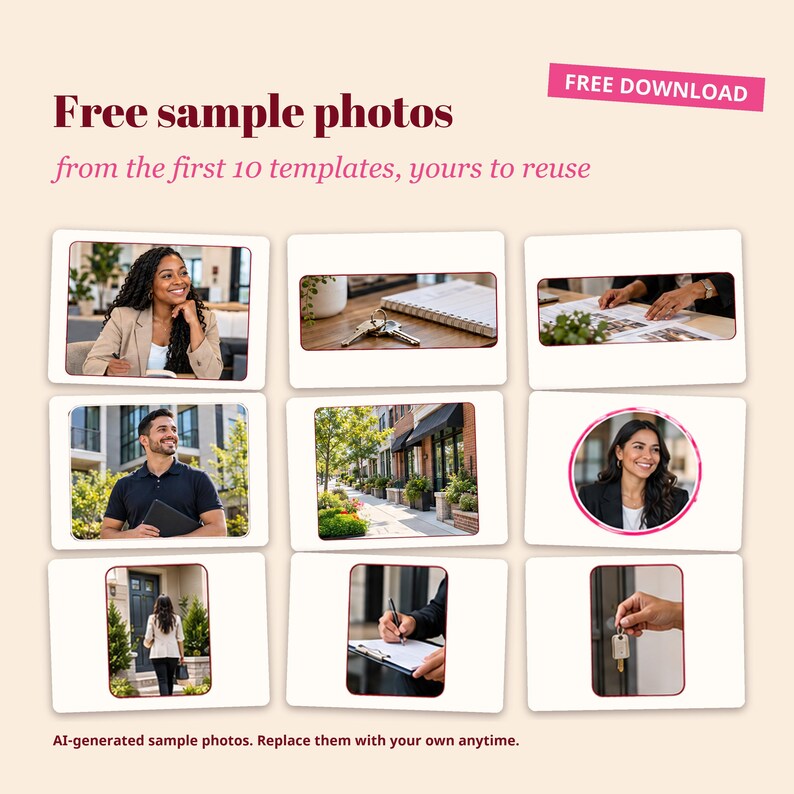 Instagram Templates for Property Managers, 50 Editable Canva Posts for Landlords, Leasing Offices & Rentals zdjęcie 8