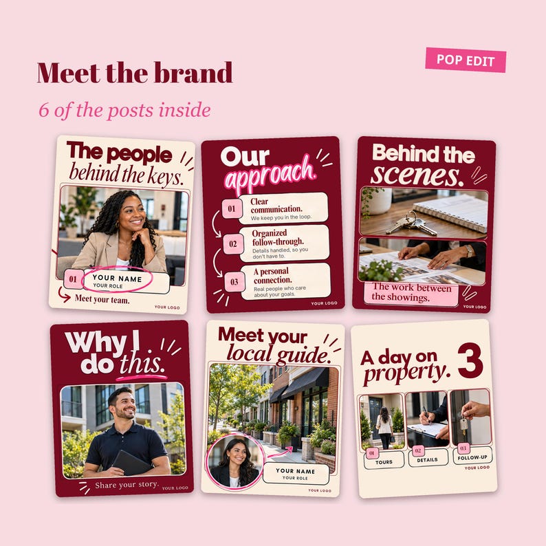 Instagram Templates for Property Managers, 50 Editable Canva Posts for Landlords, Leasing Offices & Rentals zdjęcie 12