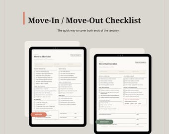 Move-In / Move-Out Checklist | Quick Landlord Checklist | Simple Printable PDF for Private Landlords
