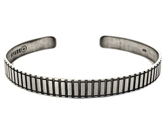 Schiene Silber Verstellbare Armband Manschette-925 Sterling Silber-Armreif-Herrenschmuck-Geschenke für Ihn-Silber Armbänder Männer-Valentinsgeschenk Männer