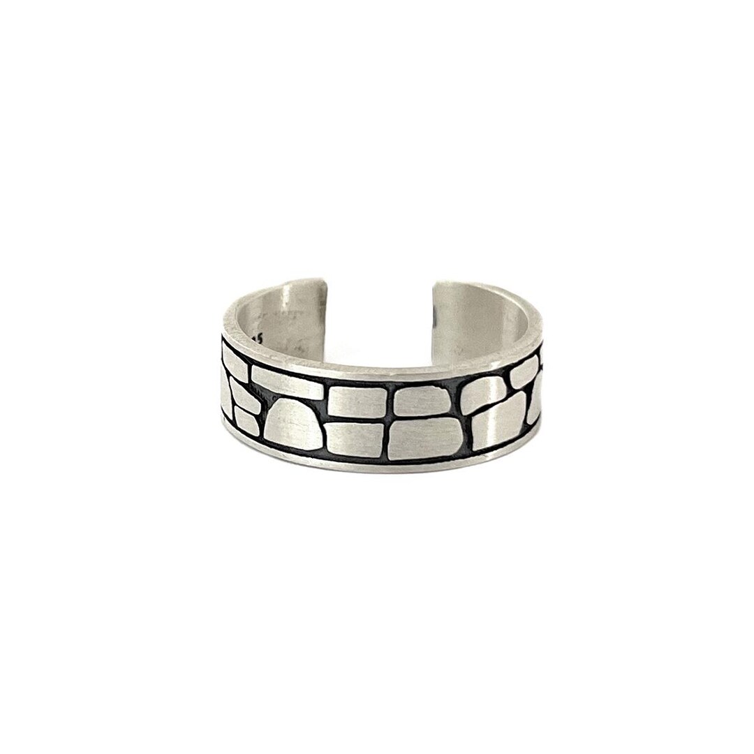 Castle Silver Adjustable Ring-men Sterling Silver Adjustable Ring-men ...