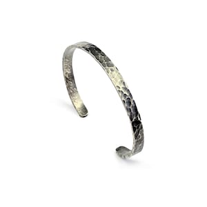 Hammered Oxide Sterling Silver Cuff Bangle-Adjustable Bangle Bracelet-Bangle Men-Silver Bracelet-Cuff Bracelet-Silver Cuff-Valentine Gift