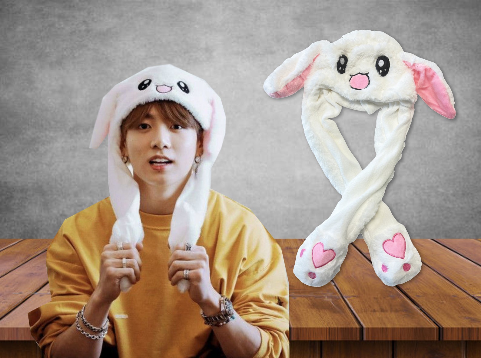 Ear Moving Hat Bunny hat with moving ears Kpop bunny hat Etsy