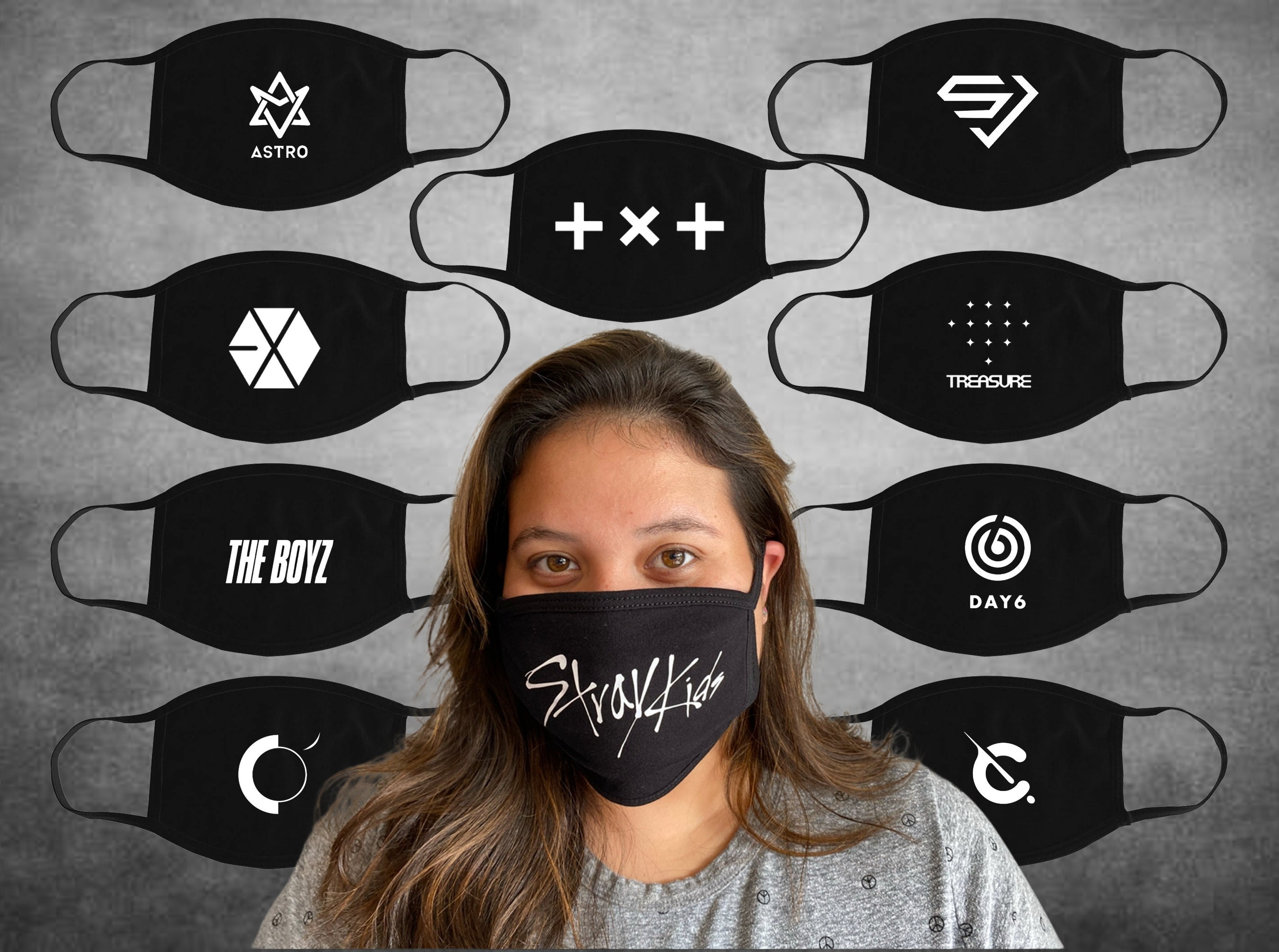 Personalized Kpop face mask kpop logo kpop masks korean Etsy