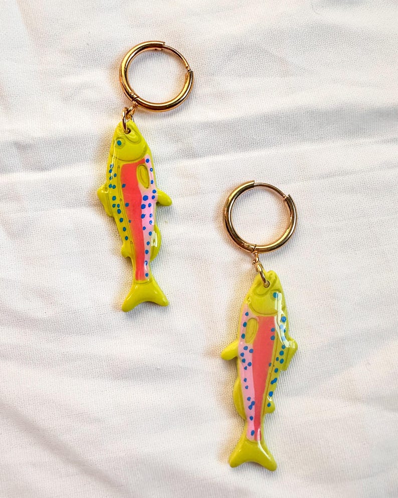 Dayna Huggie Hoop Fish Earring main image 1
