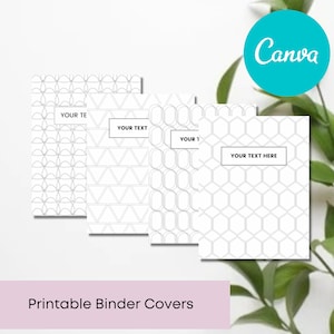 Binder Cover Printable, Editable Canva Template, Teacher Student Binder, School Binder Insert