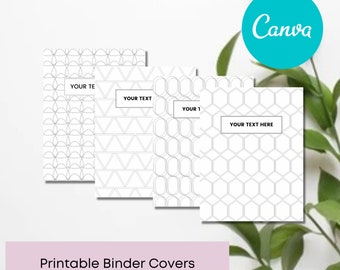 Binder Cover Printable, Editable Canva Template, Teacher Student Binder, School Binder Insert