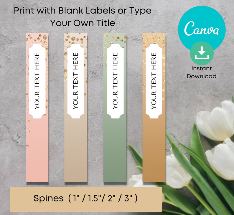 Binder Cover Printable, Editable Binder Cover Template, Canva Template