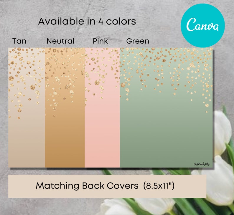 Binder Cover Printable, Editable Binder Cover Template, Canva Template