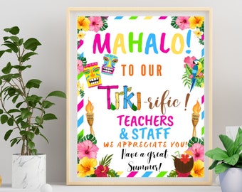 Tiki Teacher Appreciation - Etsy