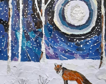 Winter Fox Christmas Greeting Card