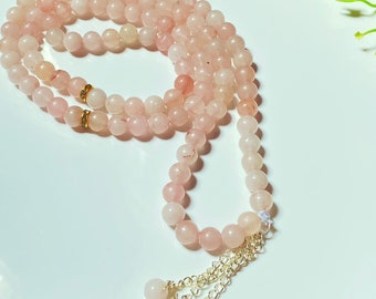 Awesome Rose Quartz Tasbih, Misbaha, 100 Beads, 6MM,8MM, Islamic Prayer Beads, AAA Designer  Gemstone Bead, Handmade Tasbih