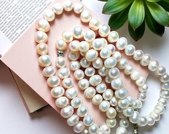 White Pearl Tasbih, Tesbih, Misbaha,33 Beads, 6MM, Islamic Prayer