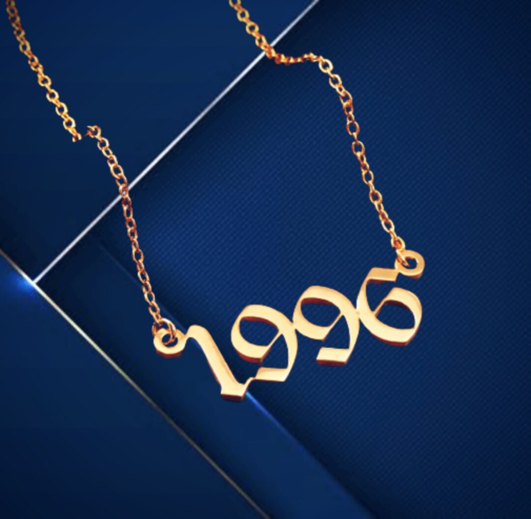 Christmas Gift Number Necklace 14k Gold Platednumber Jewelry Etsy