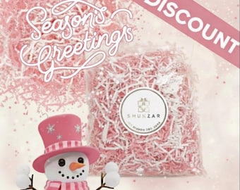 Crinkle Paper Shred Filler, Pink White Eco Packaging for Gift Baskets