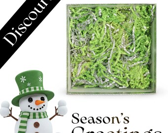 Crinkle Paper Shred Filler, Green Silver Eco Packaging, Gift Baskets, Easter, Women's Day