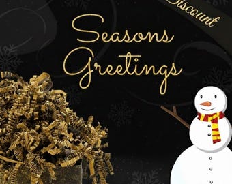 Crinkle Paper Shred Filler, Black Gold Eco Packaging, Gift Baskets, Women's Day, Easter