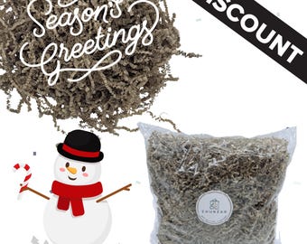 Metallic Crinkle Paper Shred Filler, Eco Packaging for Gift Baskets, Kraft Brown