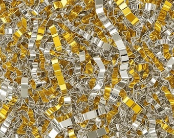 Metallic Crinkle Cut Paper Shred, Gift Box Filler, Party Decor, 2 oz