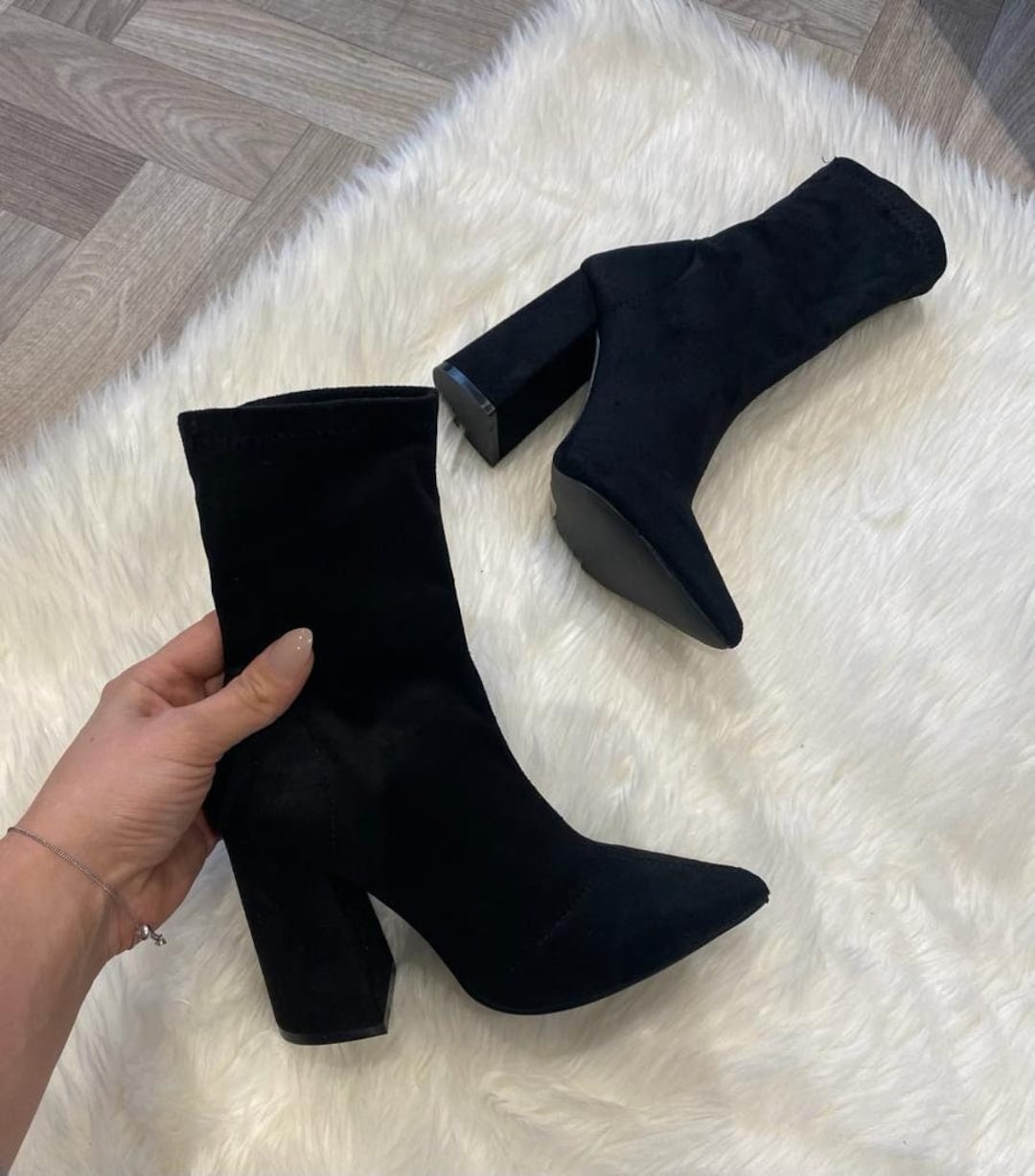 Faux suede sock boots hotsell