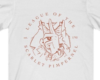League of the Scarlet Pimpernel T-shirt, Classic Literature Fans, Sir Percy Blakeney, Unisex Short Sleeve Tee
