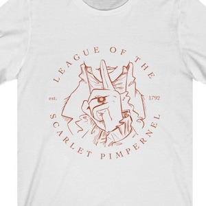 League of the Scarlet Pimpernel T-shirt, Classic Literature Fans, Sir Percy Blakeney, Unisex Short Sleeve Tee