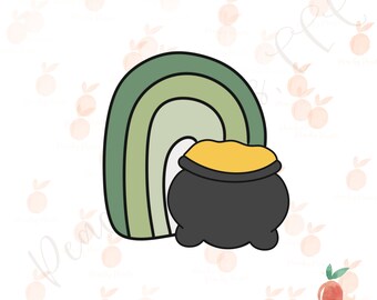 Pot of Gold with Rainbow Cookie Cutter
