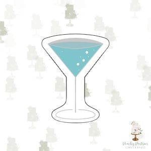 Martini Glass #3 Cookie Cutter