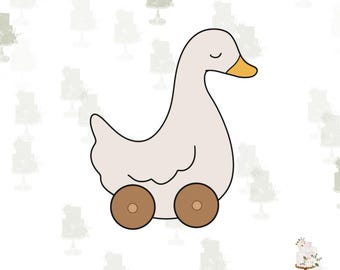 Rolling Goose Wooden Toy Cookie Cutter