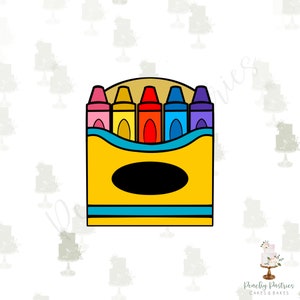 Crayon Box Cookie Cutter (Multi-Option)