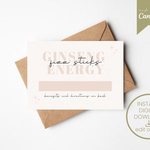 FIZZ SAMPLE CARD - Arbonne geïnspireerd, energie bruisen, digitale print, print je eigen