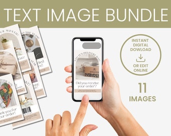 PAQUETE DE IMAGEN DE TEXTO / Inspirado en Arbonne / Editar en línea / Descarga digital instantánea / Atención al cliente / Transmisión del proyecto / Hit Em Up /