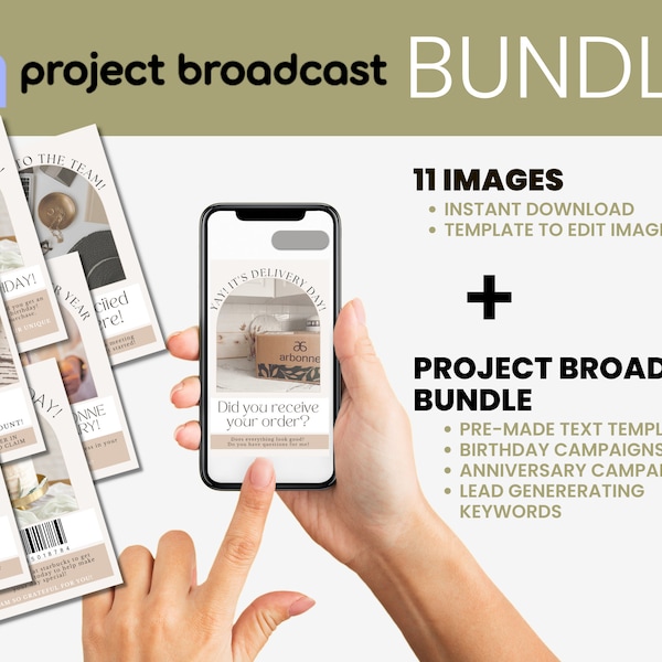 PROJECT BROADCAST BUNDLE | Arbonne Inspired | Edit online | Instant Digital Download | Client Care | Project Broadcast  |  Hit Em Up  |