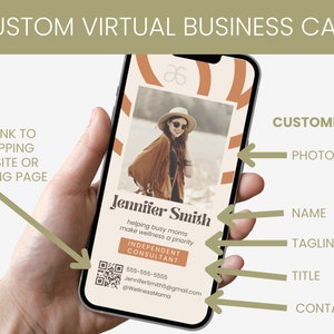 Aangepaste virtual business card | Arbonne geïnspireerde | | Bon Babe Arbonne consultant | Tekst | Afdrukbare | Arbonne gepersonaliseerd