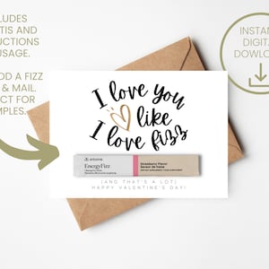 FIZZ VALENTIJN MONSTERkaart | Arbonne geïnspireerd | boho | 5x7 | Direct downloaden + afdrukken |