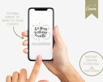 IMAGEN DE DESCUENTO DE CUMPLEAÑOS / Inspirada en Arbonne / Descarga digital instantánea / Atención al cliente / Editable