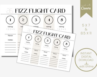 Tarjeta de vuelo y mantel individual de Fizz Stick / Inspirado en Arbonne / Tarjetas de eventos / 30 días / Descarga digital instantánea / Fizz / 4 sabores / Paquete