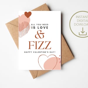 FIZZ VALENTIJN MONSTERkaart | Arbonne geïnspireerd | boho | 5x7 | Direct downloaden + afdrukken |