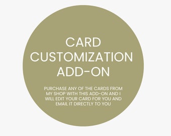 Complemento de personalización de tarjetas. ¡Déjame editar para ti!