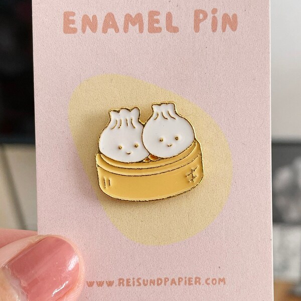 Fresh from Chinatown | Dumplings Dim Sum Soft Enamel Pin | Chinese Drink Dessert | Kawaii Cute | Asian | Xiao Long Bao | Jiaozi